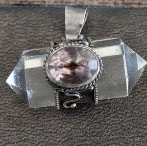 Sterling Silver Crystal Pendant